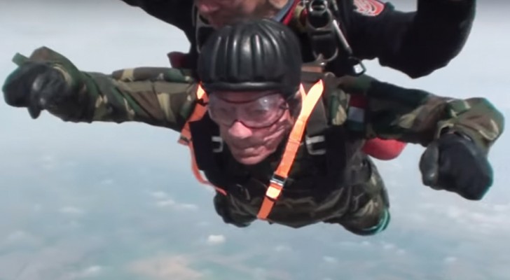 A 96-year-old WWII paratrooper misses the adrenaline rush! 