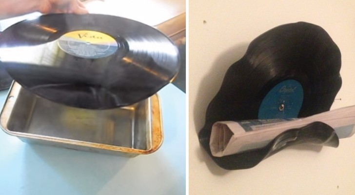 Upcycle vinyl records to make unique home decor