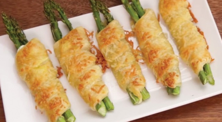 Asparagus and Parmesan Cheese --- a very tasty combination!
