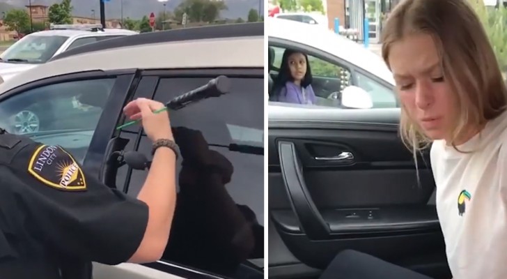 Una joven se duerme en el auto: la madre esta obligada a llamar a la policia para despertarla