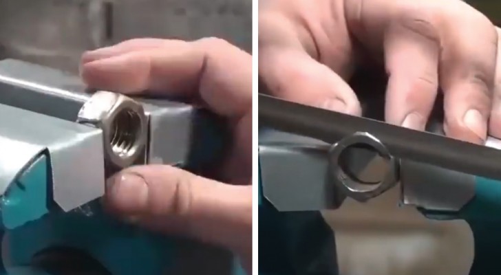 Transformar una tuerca metalica en un anillo: la obra final es de alto nivel