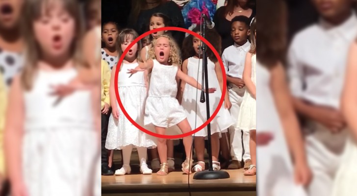 Spectacle de fin d'année: cette petite fille de 4 ans vole la vedette à toutes ses petites camarades