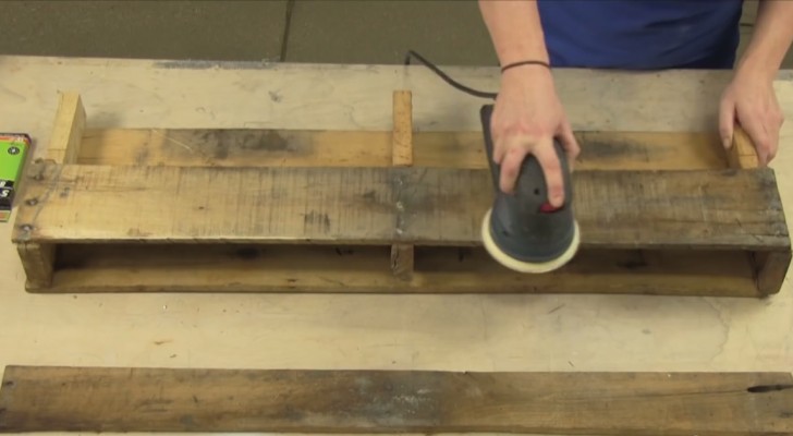 DIY Pallet Shelf made with love --- and a wooden pallet, of course! :)