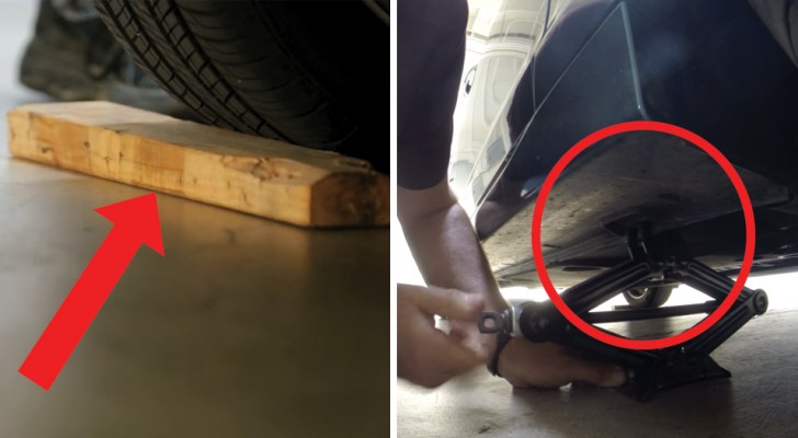 Changing a car wheel could not be easier! Watch this ...