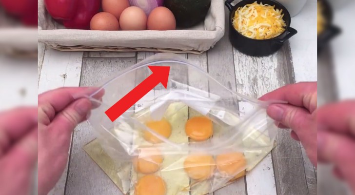 Huevos en una bolsa hermetica: aqui el omelet mas veloz y gustoso que jamas hayas probado!