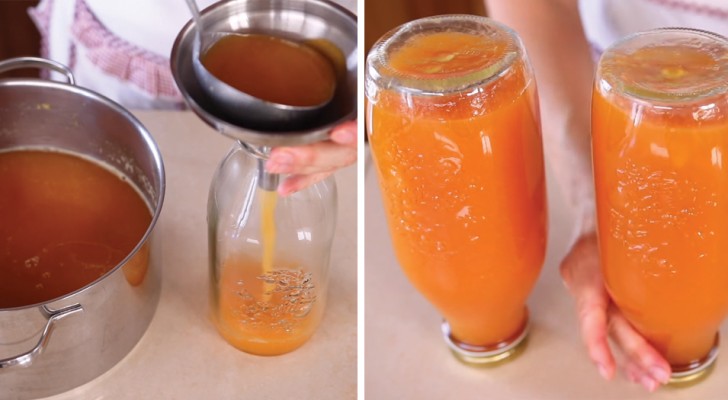 Tasty homemade peach fruit juice --- lip-smacking good! :)