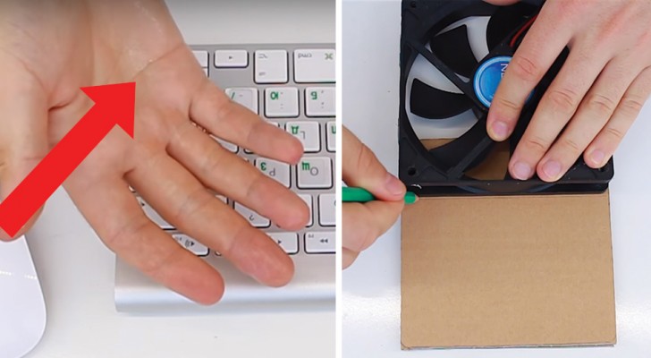 Mani sudate mentre lavori al PC? Ecco come costruire un mini "condizionatore" e risolvere il problema