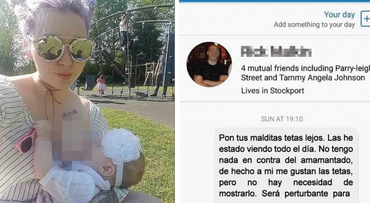 Un uomo la insulta per aver mostrato una foto di lei mentre allatta: la risposta della mamma è brillante