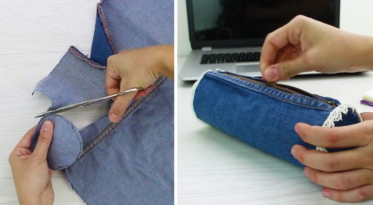 Come Creare Un Astuccio Riciclando Dei Vecchi Jeans Guardachevideo It