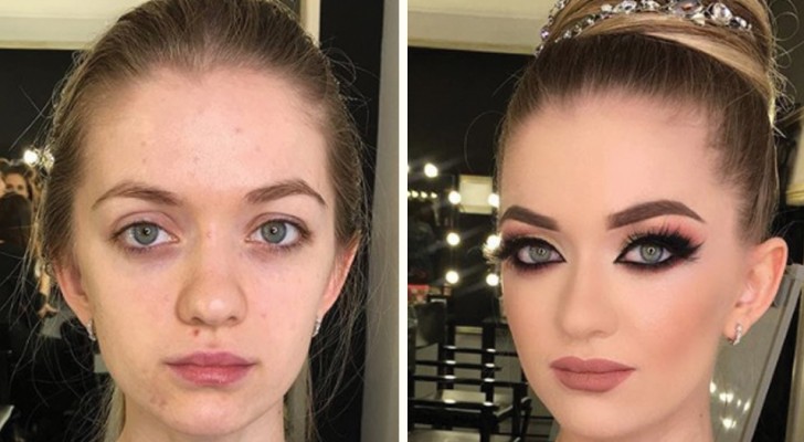 16 voor en na foto's die de kracht van make-up tonen