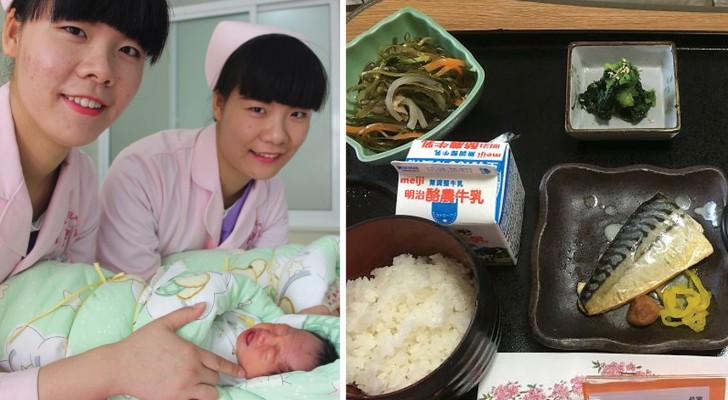 Une femme accouche au Japon et nous montre ce qu'on lui a donné à manger à l'hôpital
