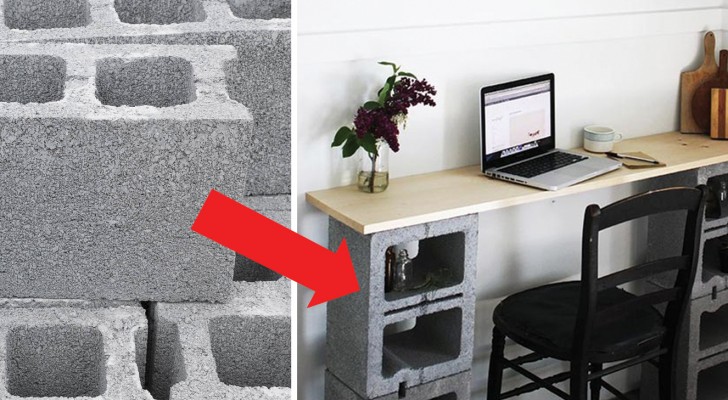 14 ideas de decoracion realizadas con los comunes bloques de cemento: les sorprenderan!