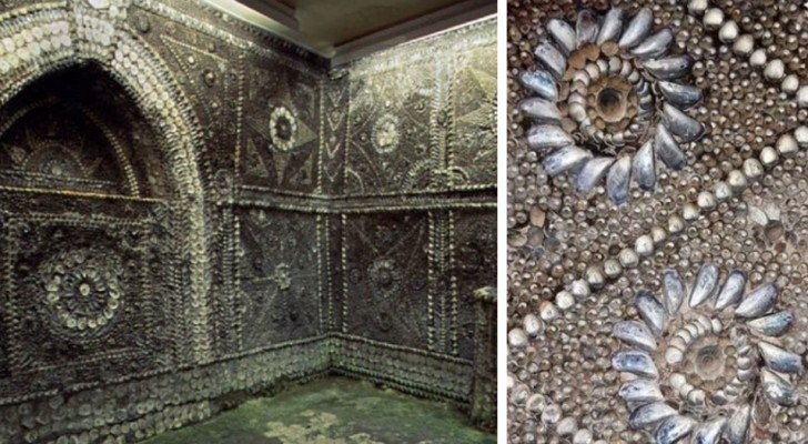 A farmer discovers an underground cave with its walls covered with seashell mosaics of uncertain origin