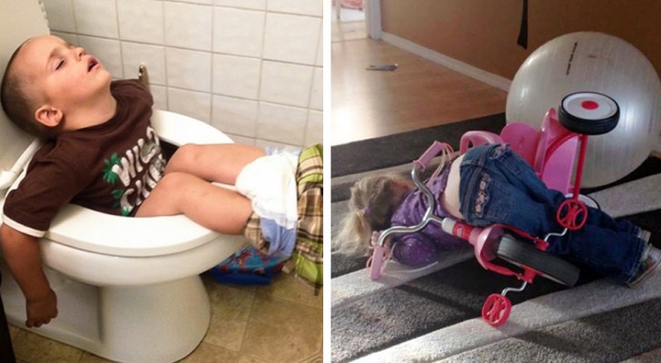 20 children who fought and lost their battle against falling asleep!