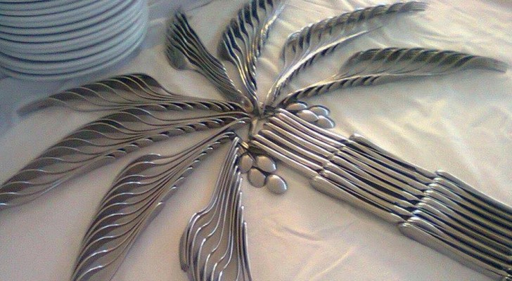 13 beautiful creations with cutlery that are easy to replicate
