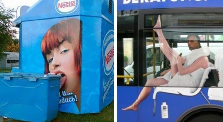 21 memorable advertisements placed in the "wrong" place!