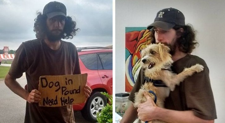 Zijn hond is van hem afgenomen na een aanhouding: een onbekende leest het bord en besluit in te grijpen