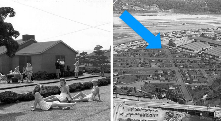 12 zeldzame foto's van de nepwijk die in Amerika werd gebouwd om voor de vijand een vliegtuigenfabriek te verbergen