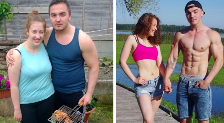 17 couples who managed to get back into shape thanks to their mutual motivation!