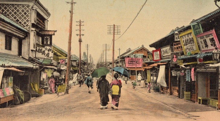 14 cartoline colorate di 100 anni fa ci mostrano il Giappone prima della guerra, in tutta la sua bellezza