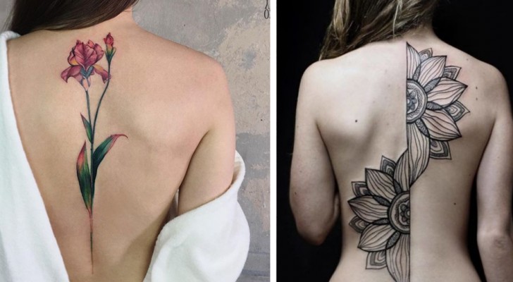 20 tatuagens maravilhosas que seguem a linha da coluna vertebral