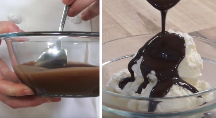 Come creare in pochi secondi un croccante guscio di cioccolato per il tuo gelato