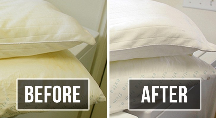 Yellowed pillows? Here's how to get them back to their previous whiteness with a single wash