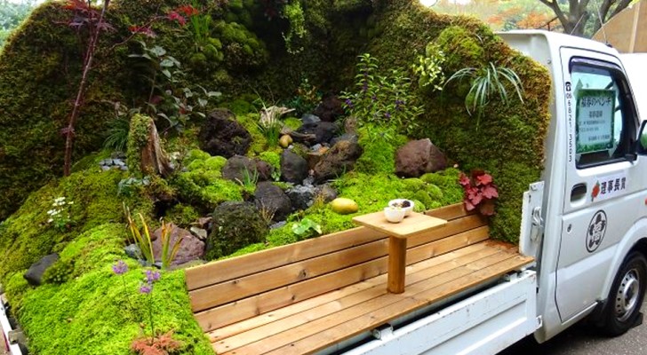 In Giappone esiste una gara per il miglior giardino ricavato su un camion: le creazioni sono una meraviglia!