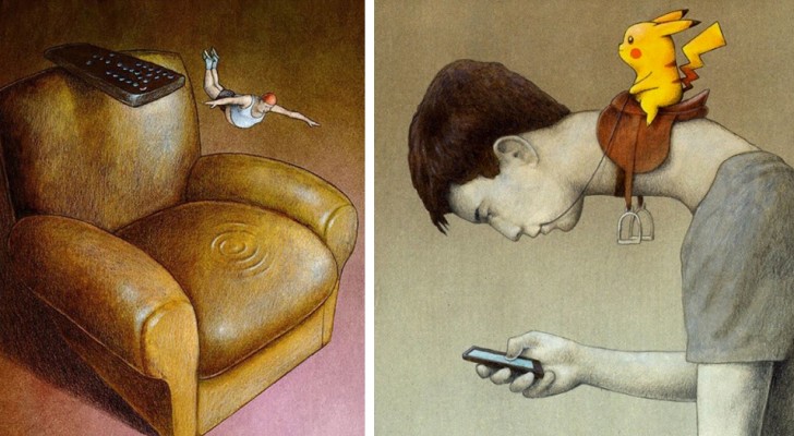 15 troublantes illustrations résumant notre profonde dépendance à la technologie