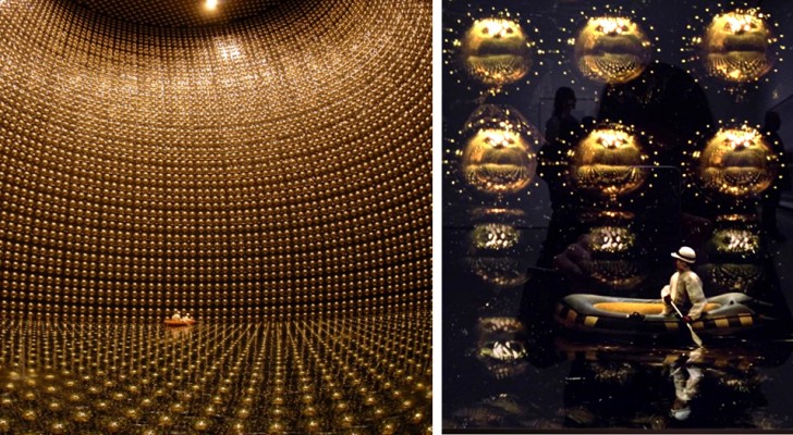 Super-Kamiokande: Entdecken Sie die immense goldene Kammer, in der die Neutrino-Bewegung erforscht wird