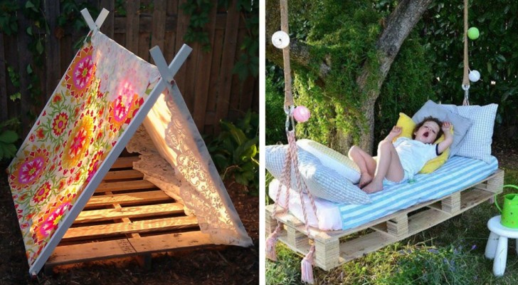 19 DIY ideas using wooden pallets that your children will love!