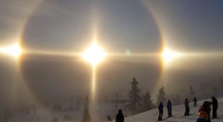 En Suède, un ange solaire apparaît et beaucoup pensent que c'est un phénomène surnaturel.