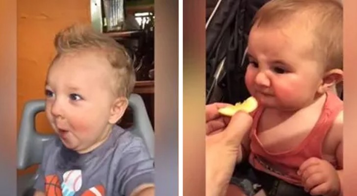 Bambini che assaggiano cibi aspri per la prima volta: le loro reazioni sono uno spasso