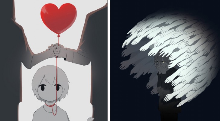 Diese Illustrationen erzählen von einigen sehr gewöhnlichen Gefühlen ... über die wir kaum sprechen