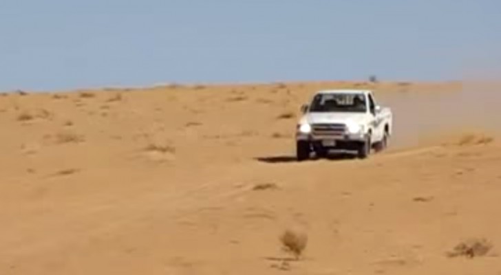 Incredible driving skills in the desert