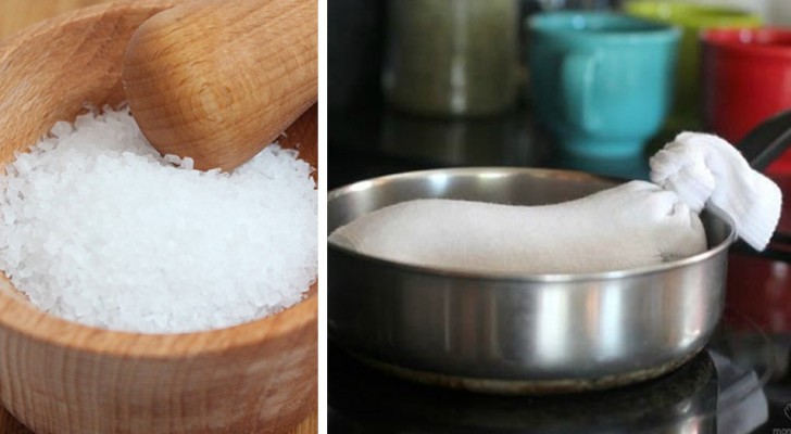 Il sale caldo: un rimedio tradizionale che può aiutare ad attenuare raffreddori e dolori cervicali
