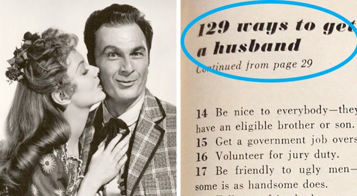 Questa lista del 1958 elenca "129 modi per trovare marito": ciò che la donna dovrebbe fare è grottesco