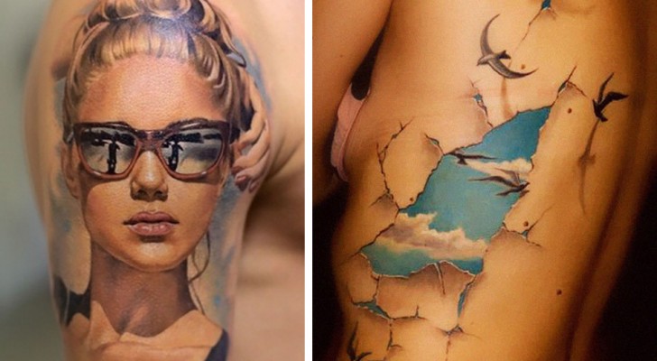 17 tatuaggi tridimensionali talmente perfetti da sembrare dipinti