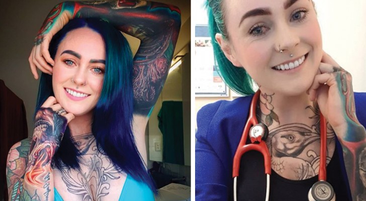 Questa dottoressa ha il corpo pieno di tatuaggi: a causa dei pregiudizi ha dovuto sopportare molte offese