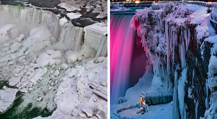 L'ondata di gelo ha trasformato le Cascate del Niagara in un villaggio ghiacciato: le foto sono mozzafiato