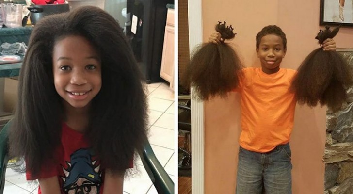 This young boy let his hair grow for two years to give it to children with cancer 