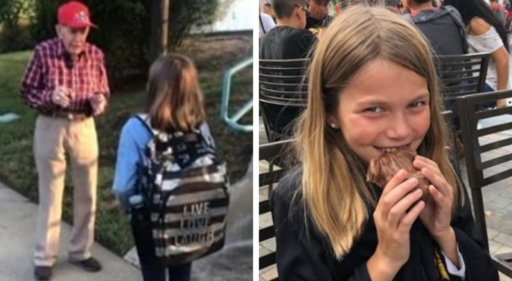 Elke dag stopt deze 94-jarige man om met schoolkinderen grapjes te maken en geeft hen levensadvies: nu is hij hun mascotte