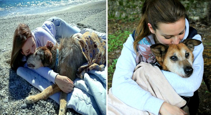 Questa ragazza adotta solo i cani più anziani, perché non sopporta che muoiano nei canili