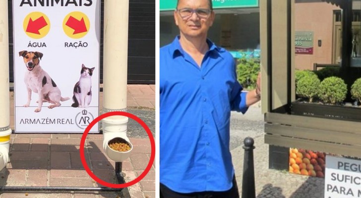 Este restaurante começou a deixar comida grátis do lado de fora para as pessoas e animais que precisam 