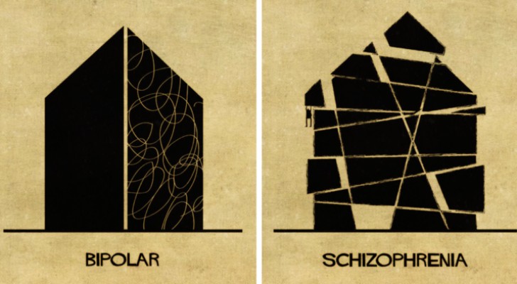 Un illustrateur italien a réussi à décrire les troubles mentaux avec 16 dessins d'inspiration architecturale