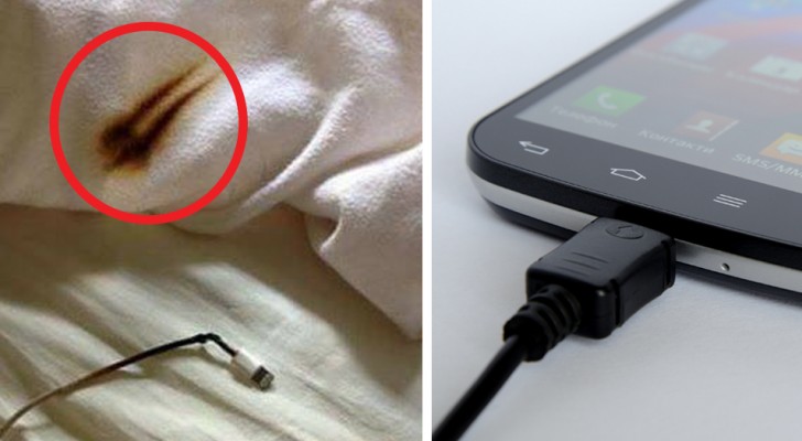 Firefighters recommend to never charge your phone on top of your bedspread or bedsheets 