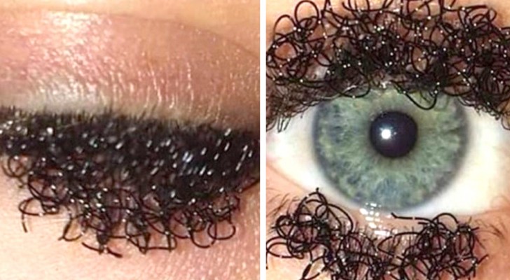 Curly eyelashes are the fashion of the moment, but they seem to come from a horror movie!