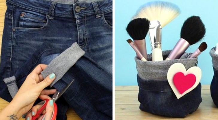 Porta oggetti e svuota tasche ricavati da vecchi jeans: ecco come realizzarli in pochi passi