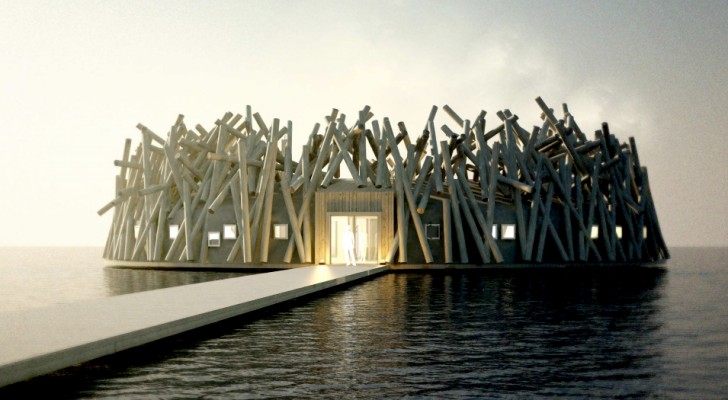 Questo albergo galleggiante vi permetterà di ammirare l'aurora boreale immersi nella natura