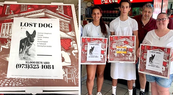 Questa pizzeria ha avuto un'idea geniale per aiutare le persone a ritrovare i loro animali smarriti